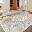 Alfombra De &Aacute;rea Zesthome 305x244 Cm Beige Lavable Grande
