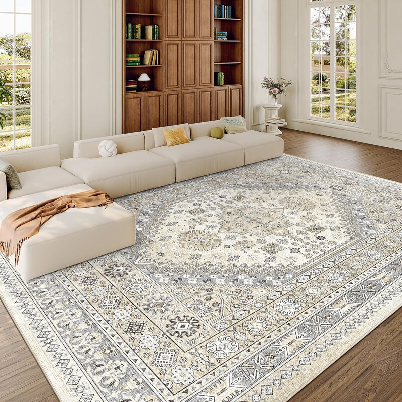 Alfombra De &Aacute;rea Zesthome 305x244 Cm Beige Lava... image number null
