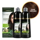 Pack 2 Shampoo Tinte Cubre Canas Jengibre 500ml Meidu Caf&eacute; Oscuro