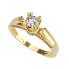 Anillo de Compromiso de 14K con Diamante de Laboratorio 0.20 CT F VS1 Talla 7.5 ORO AMARILLO 14K&ndash; / FJ692-20-14Y-LG-75