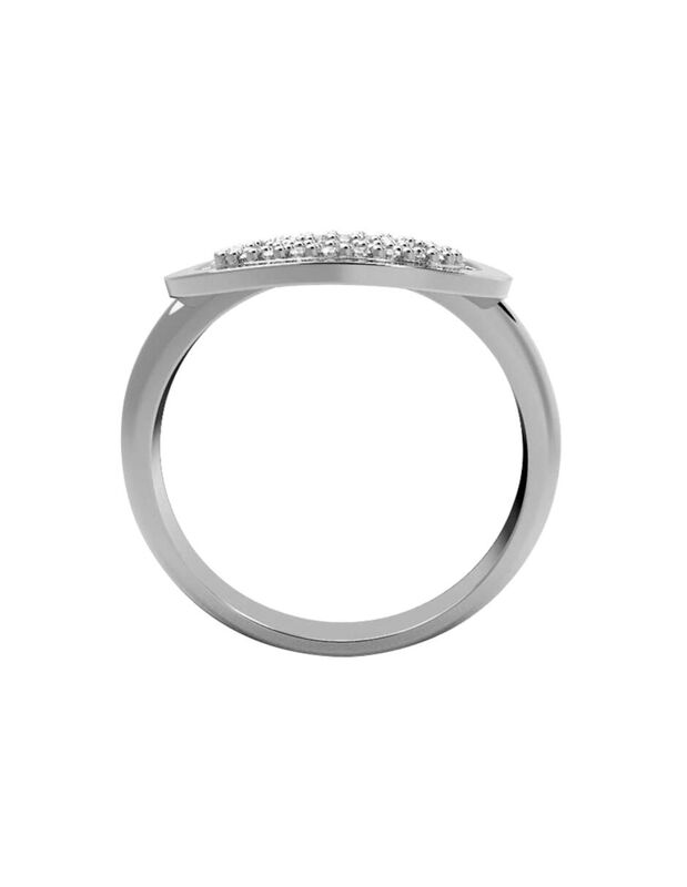 Anillo de Compromiso en Oro Blanco 10K con Circ... image number null