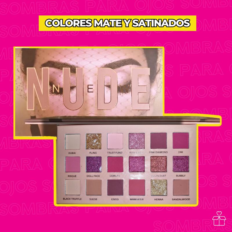 Set de 3 Paletas Sombras Nude New 18 Tonos Rosa... image number null