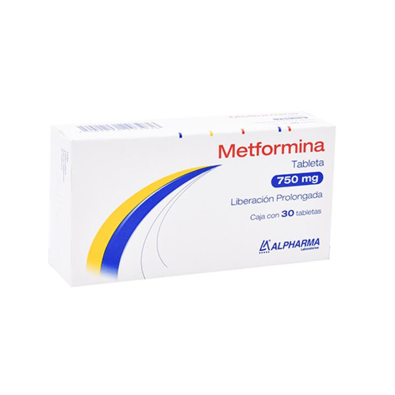 Metformina Liberacion Prolongada 750 Mg 30 Tabl... image number null
