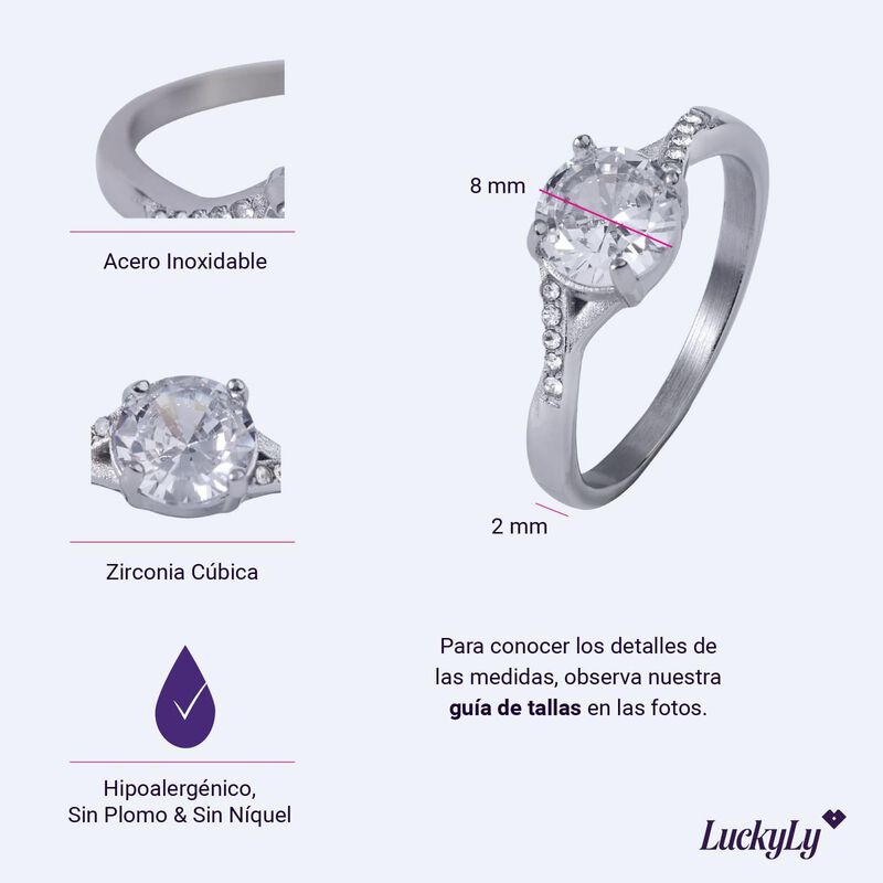 Anillo De Compromiso Luckyly Maren Acabado Bril... image number null