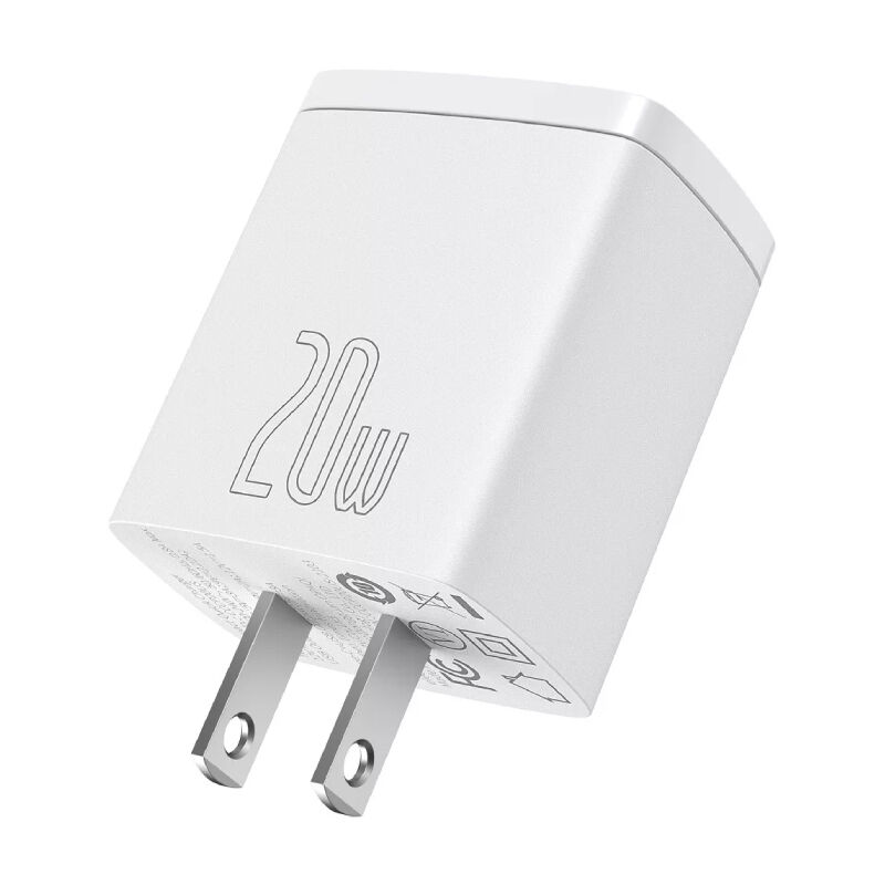 Baseus Combo de Cargador 20W USB+TIPOC Blanco image number null