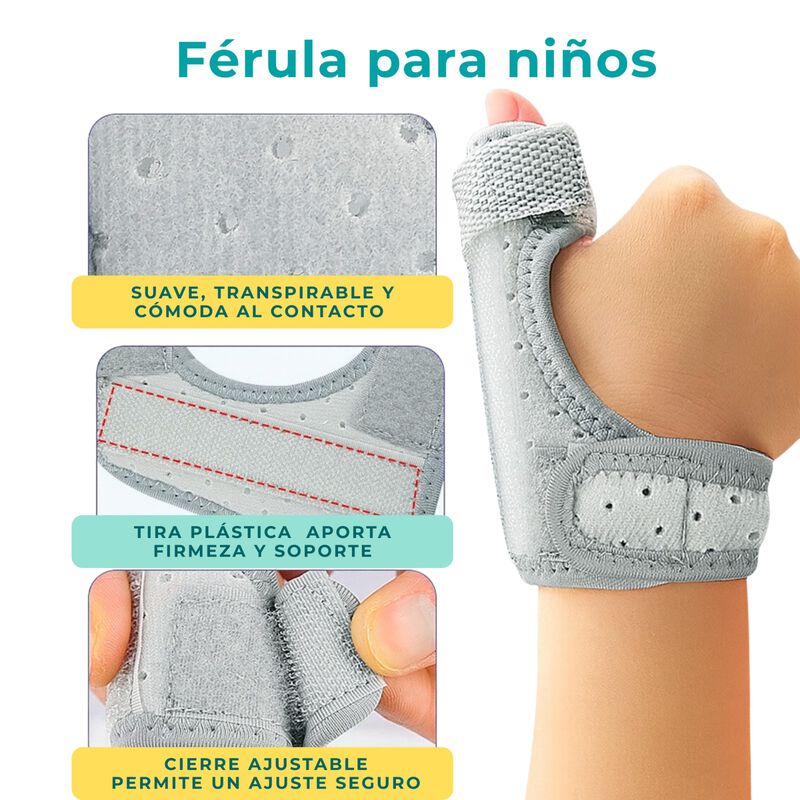 F&eacute;rula Ortop&eacute;dica Infantil para Pulgar y Mu&ntilde;eca... image number null