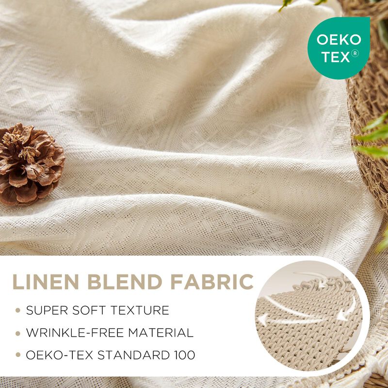Cortinas Joydeco Beige Boho De 213 Cm De Longit... image number null