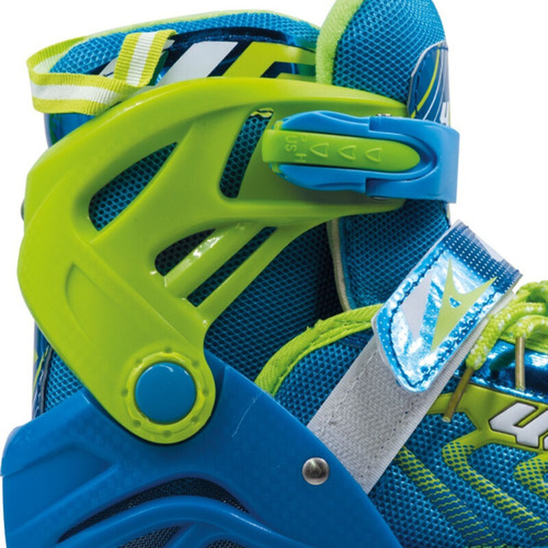 Patines En Linea Pro Azul Ni&ntilde;os Luz Led + Equip... image number null