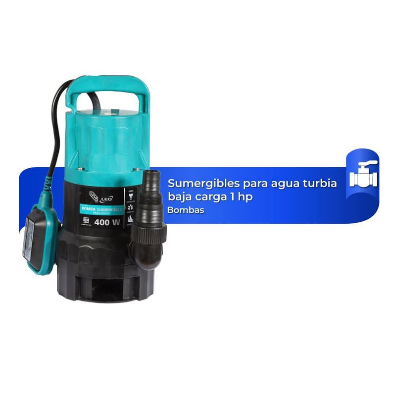 Bomba el&eacute;ctrica sumergible casa y jard&iacute;n 1 HP image number null