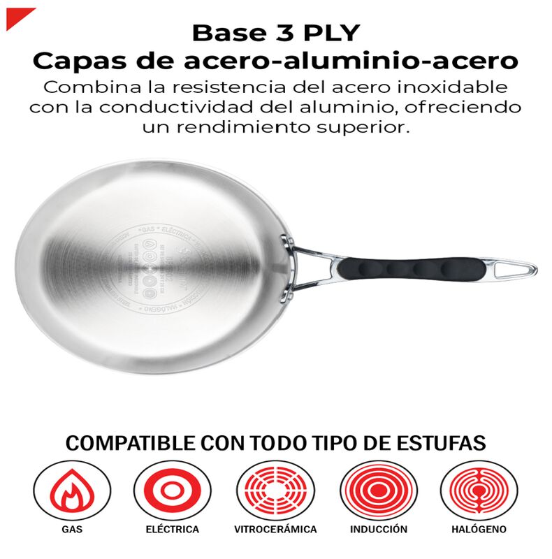 Set Sartenes De 24 y 28 Cms Acero inoxidable Bo... image number null