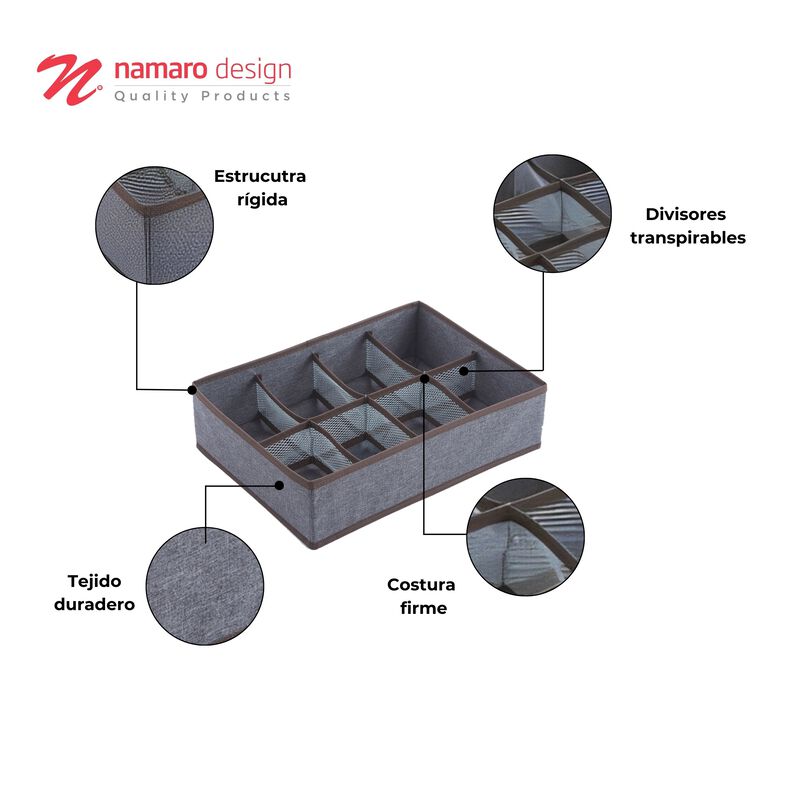 Organizador De Caj&oacute;n Con 8 Espacios Namaro Desi... image number null