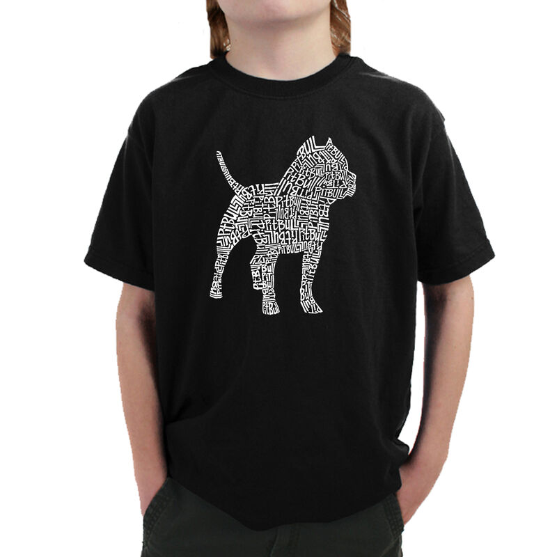Camiseta Word Art para Ni&ntilde;o - Pitbull - Negro image number null