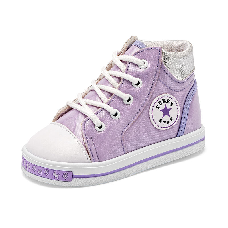 Chaparrin Tenis para bebé niña lila plata image number null