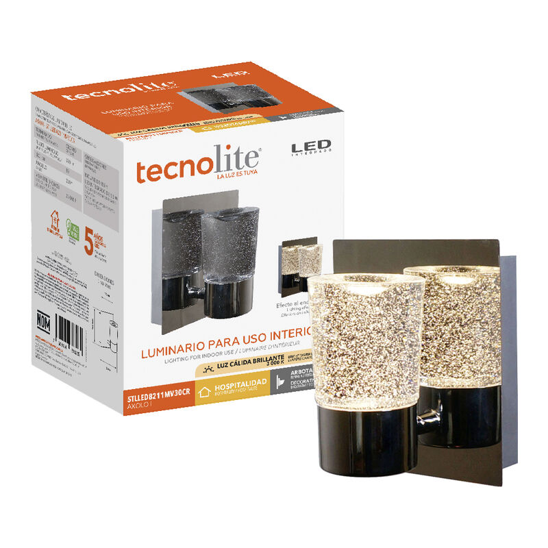 Lámpara de Pared Arbotante Cristal LED 5.5 W, L... image number null