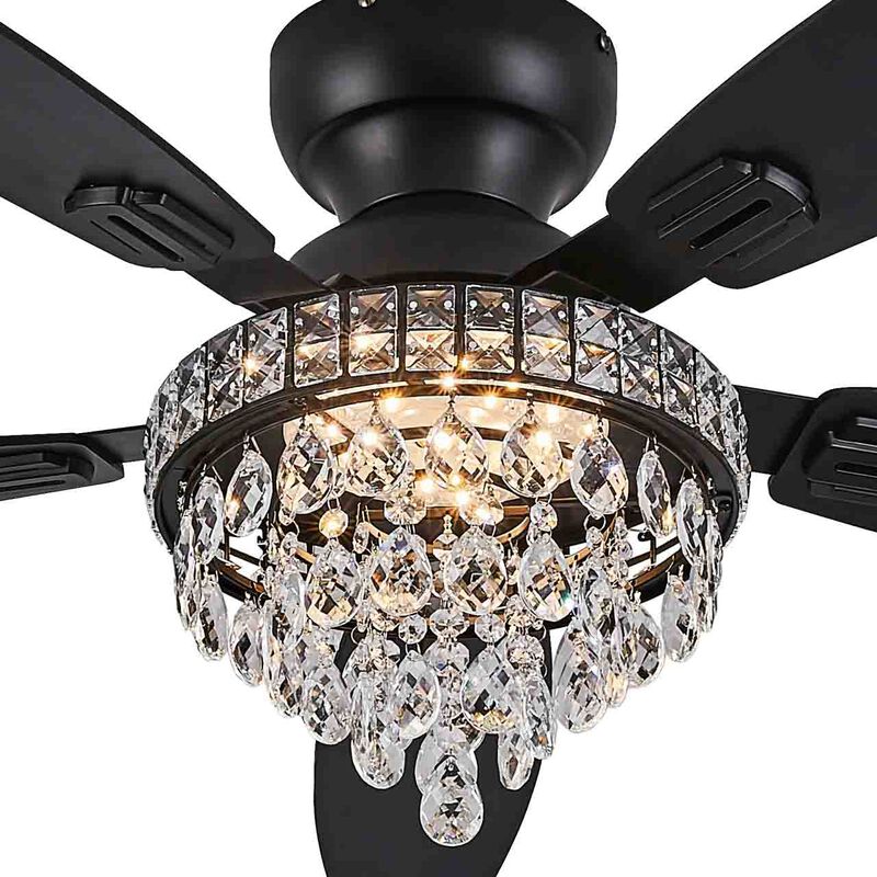 Ventilador De Techo Fanyank Crystal Con Luces D... image number null