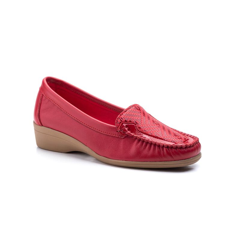 Mocasines para Mujer | Zapatos C&oacute;modos Rojo image number null