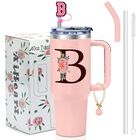 Vaso T&eacute;rmico Aiheart 1,2 l Rosa Con Asa Y Pajilla