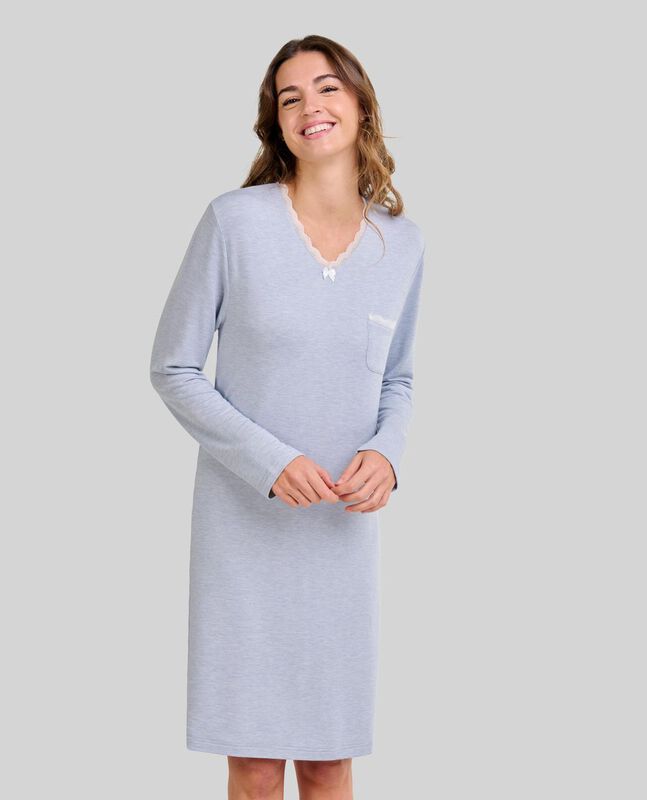 Camis&oacute;n de Mujer con Detalle de Encaje Acero image number null