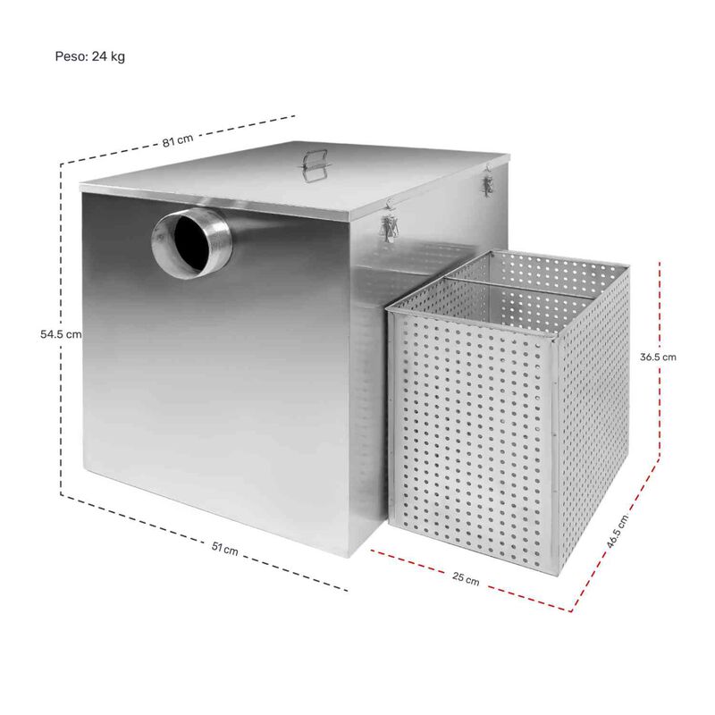 Trampa Grasa Industrial Restaurantes Acero Inox... image number null