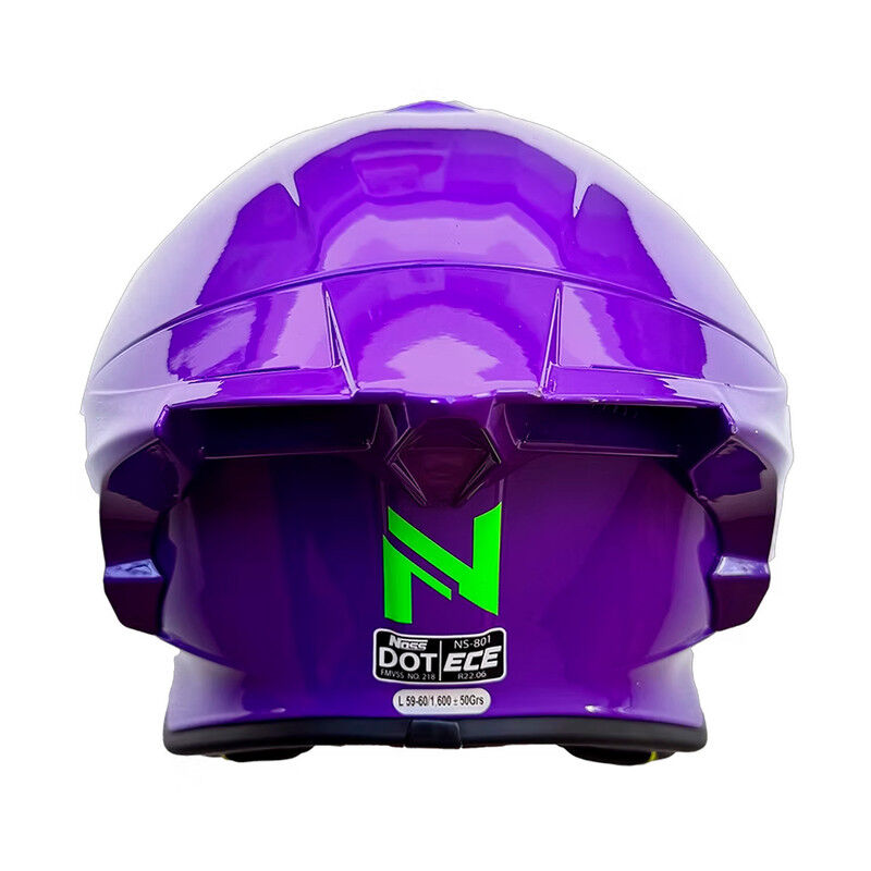 Casco Noss Ns-801p Cerrado S&oacute;lido Morado Brillo... image number null