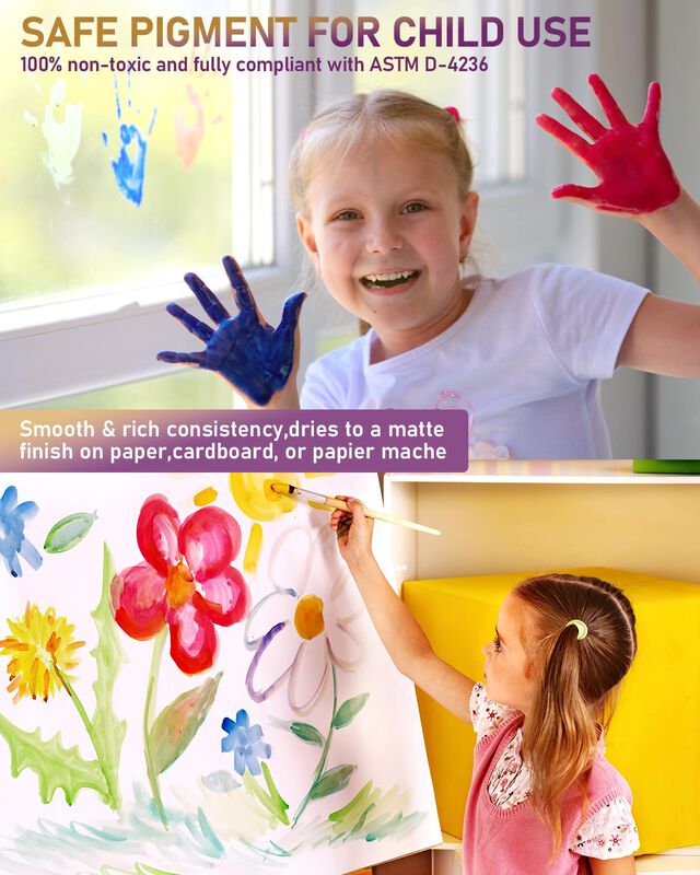 Set De Pintura Nicpro, 18 Colores, Lavable, Acr... image number null