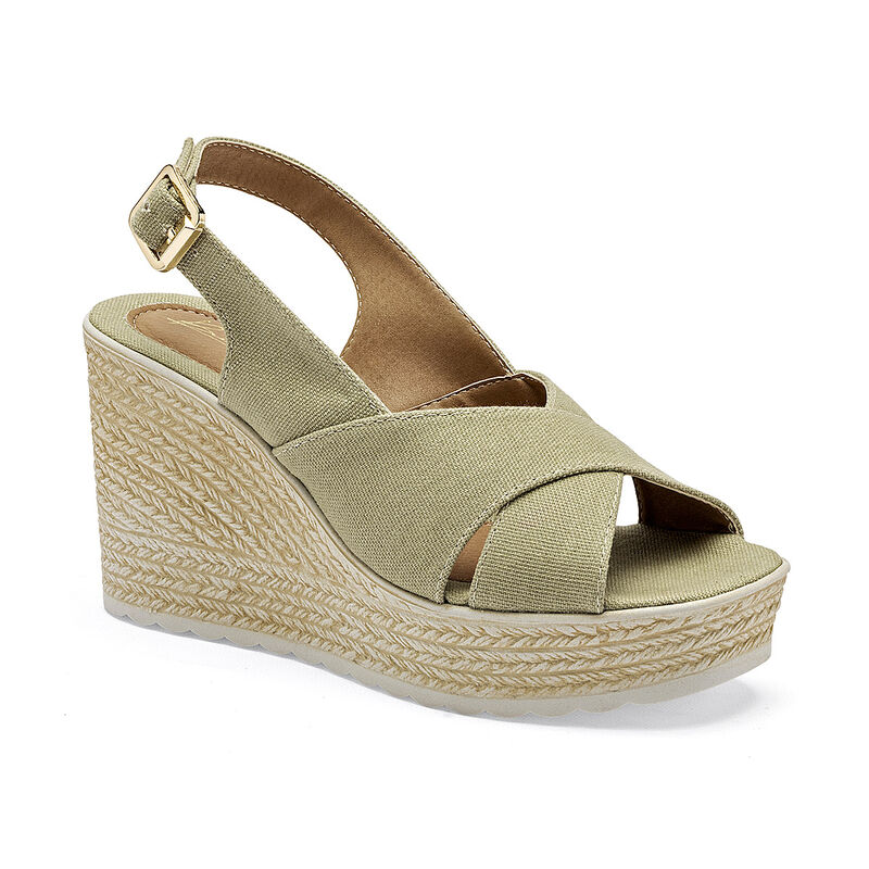 Been Class sandalia plataforma para mujer verde... image number null