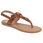 Lady One Sandalia para mujer camel