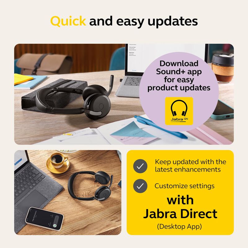 Auriculares Est&eacute;reo Inal&aacute;mbricos Jabra Evolve2 ... image number null