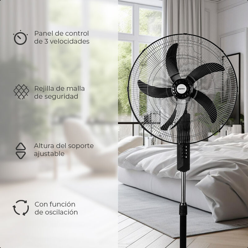 Ventilador DAEWOO de pedestal 20 pulgadas 3 vel... image number null