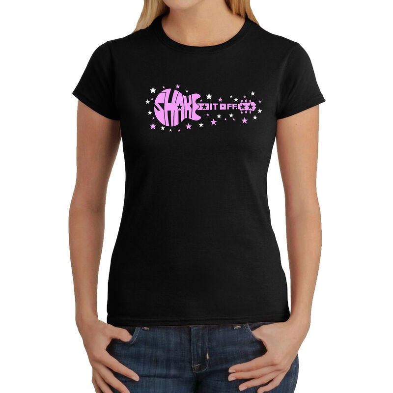 Camiseta Word Art Para Mujer - Shake It Off- Ne... image number null