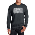 Sudadera De Cuello Redondo Word Art Para Hombre - Brooklyn Bridge - Gris