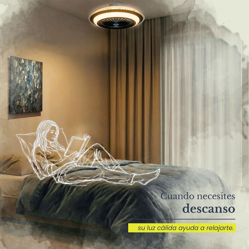 Ventilador de Techo Tipo Plaf&oacute;n MIL LUCES BRISA... image number null