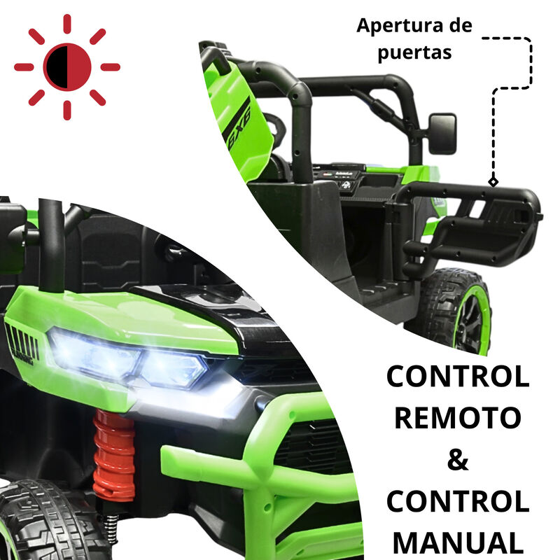 Montable El&eacute;ctrico para Ni&ntilde;os Tractor 6x6 Caja ... image number null