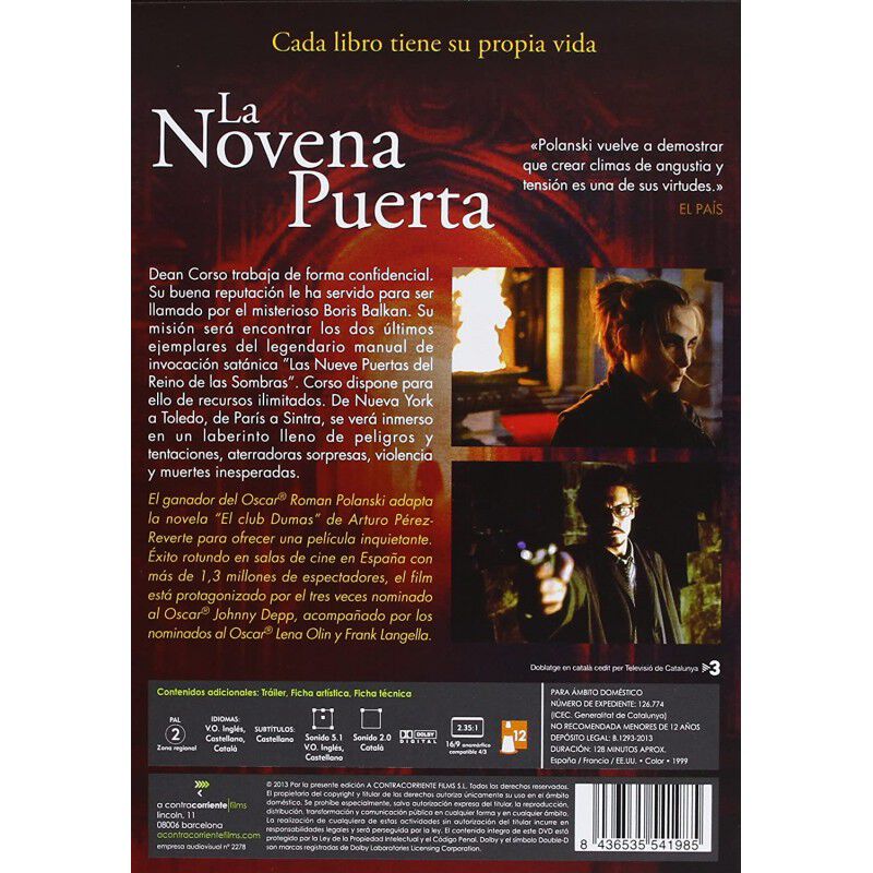 LA NOVENA PUERTA (DVD) image number null