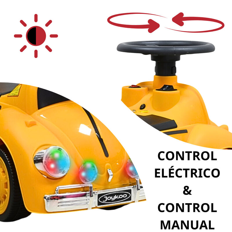 Montable El&eacute;ctrico Para Ni&ntilde;os 6v Con Bast&oacute;n Aju... image number null