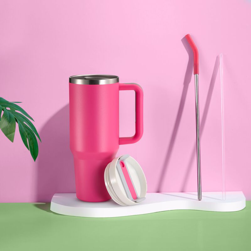 Vaso T&eacute;rmico Kook 1,2 l Con Asa Rosa A Prueba D... image number null