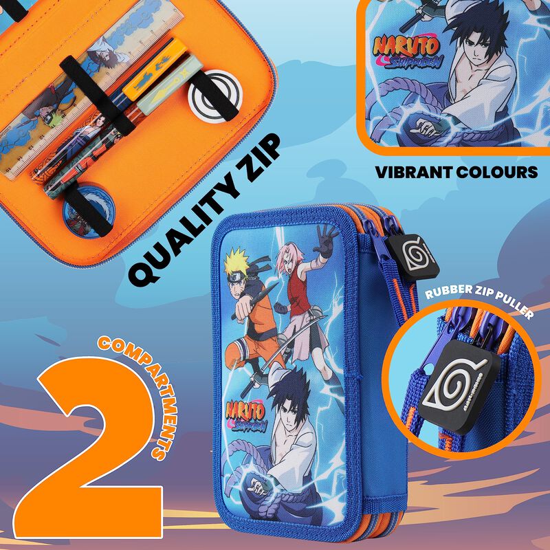 Estuche Naruto De 2 Compartimentos Con Set De P... image number null