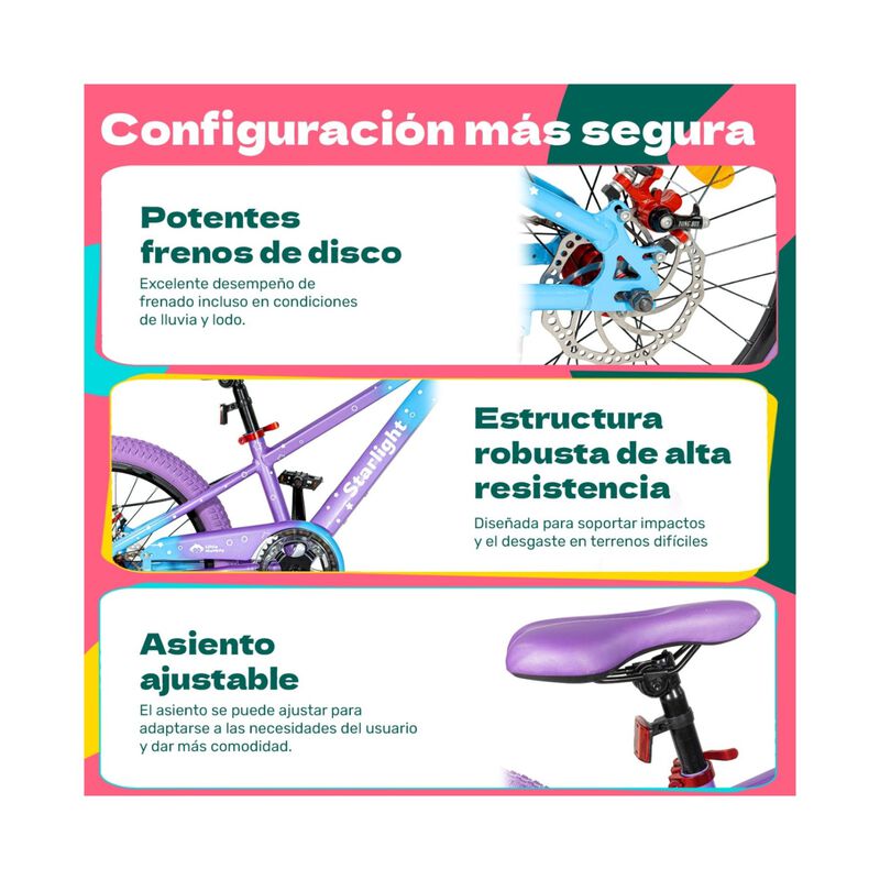 Bicicleta Infantil Rodada 20 Ni&ntilde;os Bici Starlig... image number null