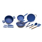 Bater&iacute;a De Cocina Master Deluxe 10 piezas FlavorStone  Azul