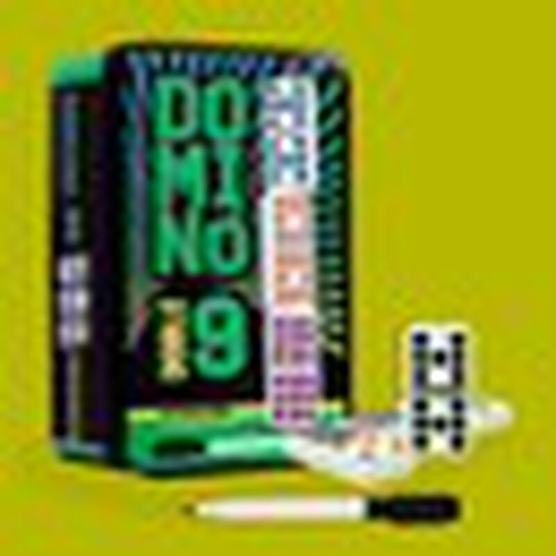 Domin&oacute; Doble 9 en Caja Met&aacute;lica con 1 Plum&oacute;n image number null