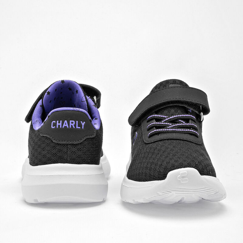 Charly Tenis deportivo para ni&ntilde;a. Negro, runnin... image number null