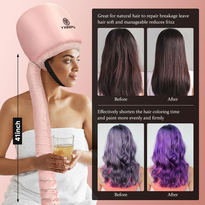 Secador De Cabello Con Capucha Yxbzpu Rosa Seca... image number null
