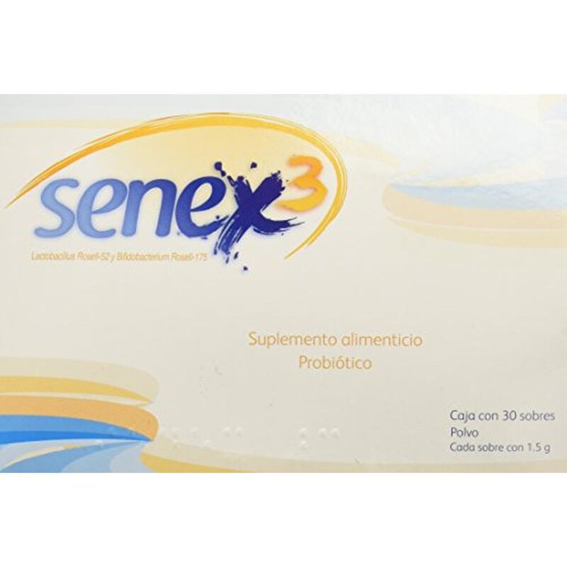 SENEX3 SUPLEMENTO ALIMENTICIO PROBI&Oacute;TICO 30 SOB... image number null