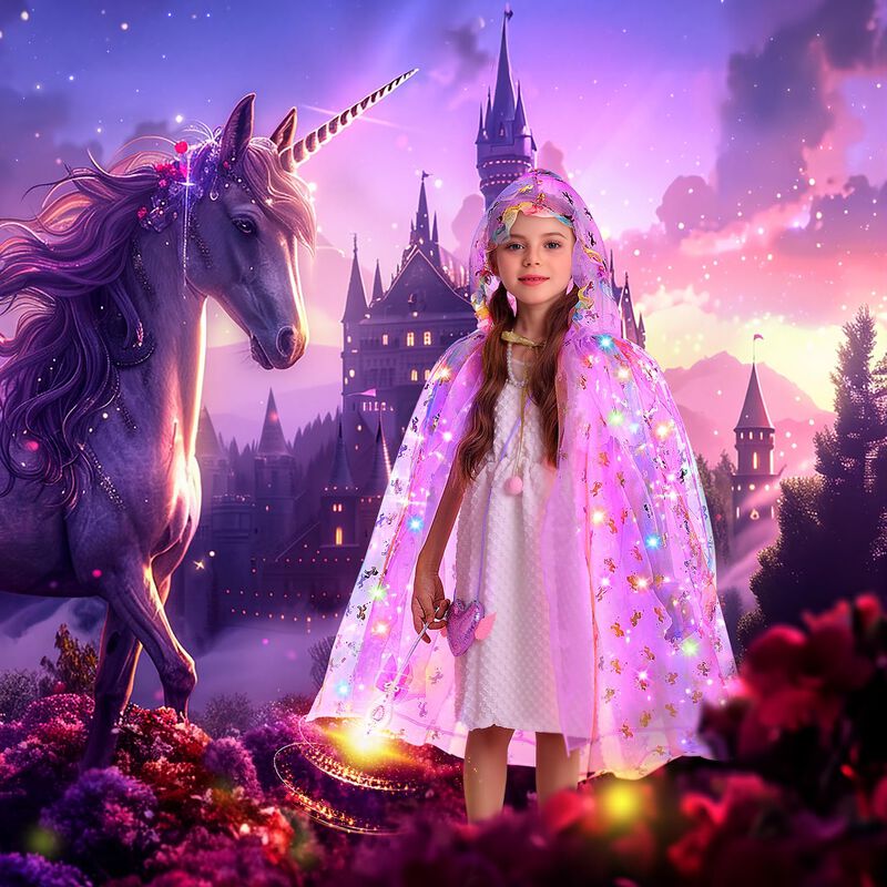 Set De Princesa Unicornio Iluminado Fedio image number null