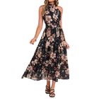 Vestido Maxi Simplee Halter Floral Boho Verano