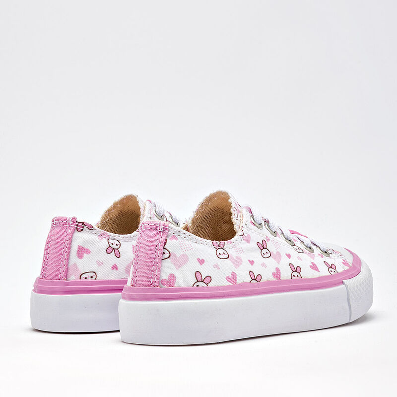 Moramora tenis para ni&ntilde;a blanco rosa negro cod ... image number null