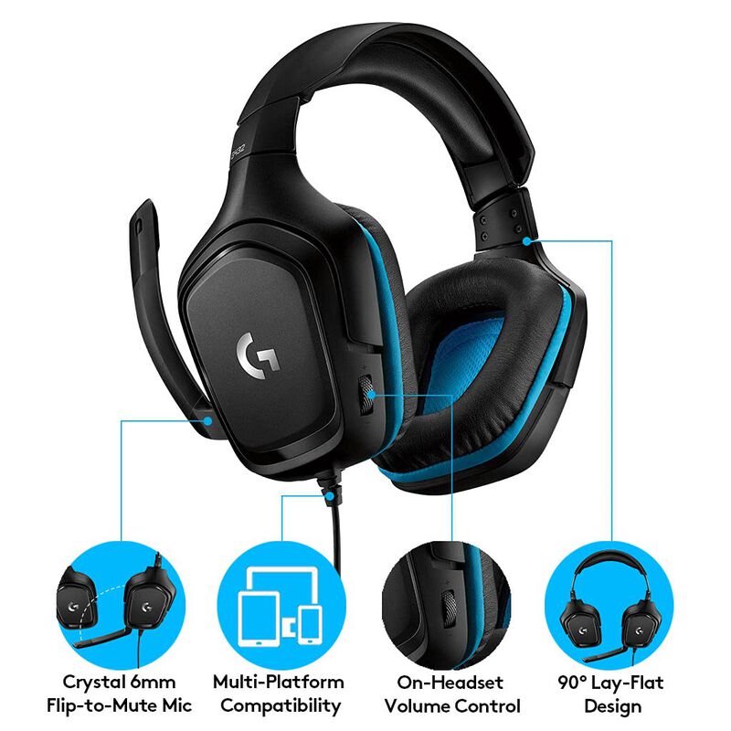 Auriculares Para Juegos Logitech G432 Wired 7.1... image number null