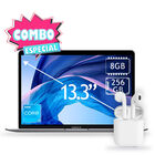 Combo Laptop Apple MacBook Air 2020 Core I3 256gb 8gb Ram Gris (reacondicionado Certificado) + Aud&iacute;fonos Bluetooth