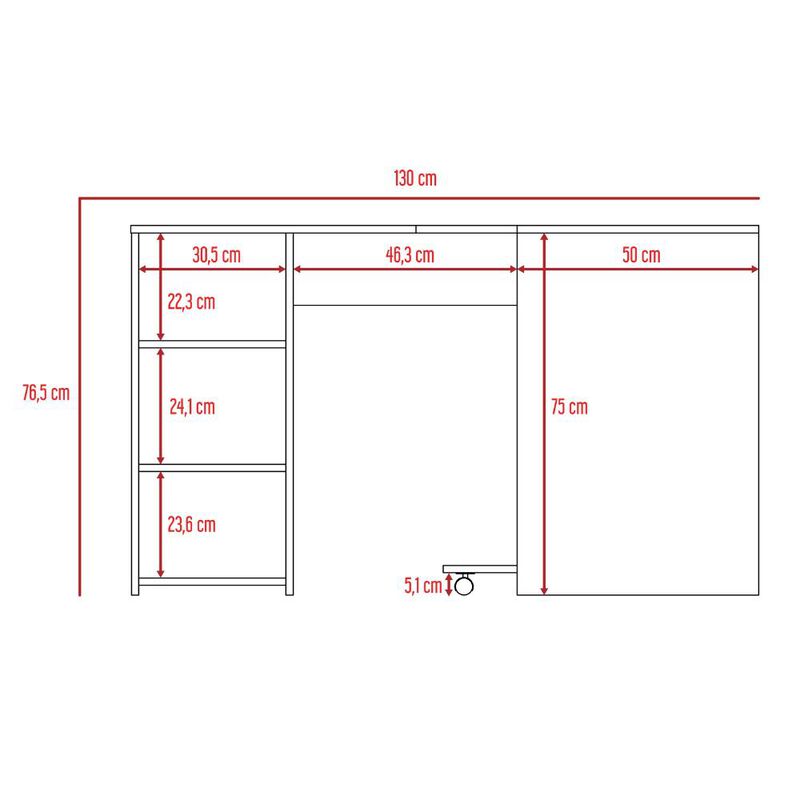 Escritorio En L Dafne  Bardolino Virtual Mueble... image number null