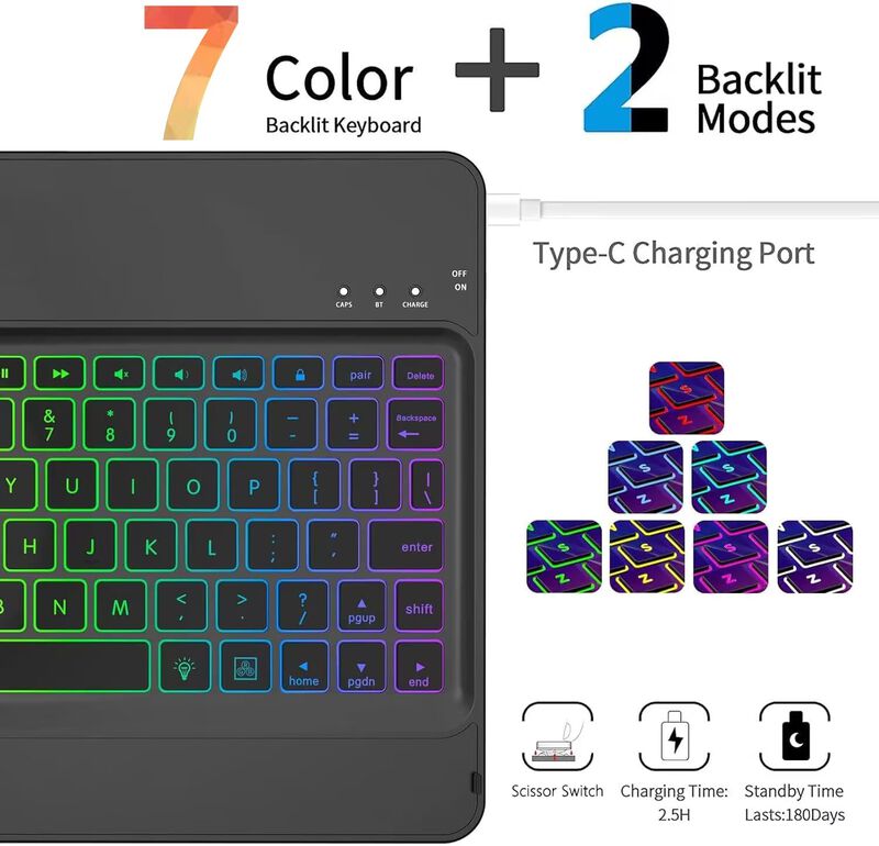 Funda Con Teclado Ggh Para Ipad De 10.2" 9&ordf;/8&ordf;/... image number null